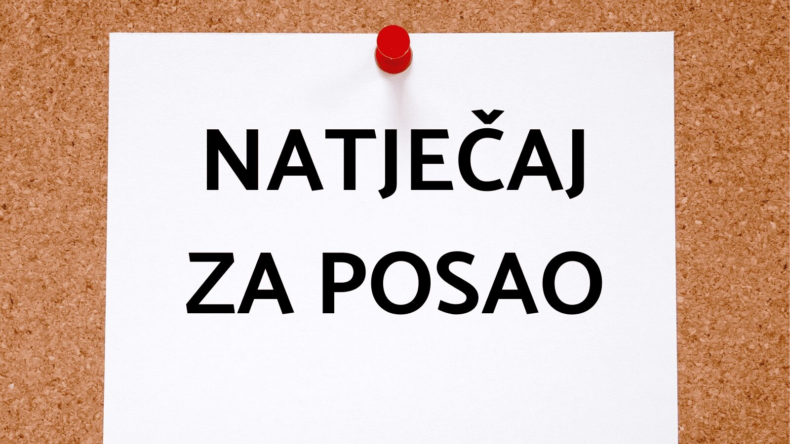 NATJEČAJ ZA RADNO MJESTO