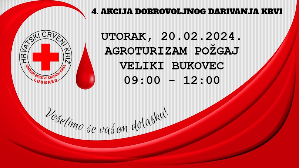 POZIV NA AKCIJU DOBROVOLJNOG DARIVANJA KRVI