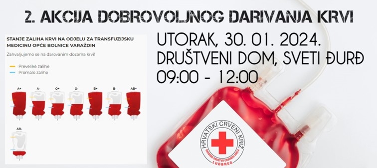 POZIV NA AKCIJU DOBROVOLJNOG DARIVANJA KRVI